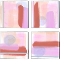 Framed 'Translucent Madras 4 Piece Canvas Print Set' border=