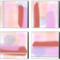Framed 'Translucent Madras 4 Piece Canvas Print Set' border=