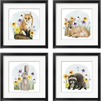 Framed 'Wild Woodland 4 Piece Framed Art Print Set' border=