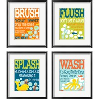 Framed Ocean Bubble Friends 4 Piece Framed Art Print Set