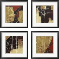 Framed Sun Stems Tile 4 Piece Framed Art Print Set