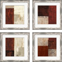Framed 'Cayenne Square  4 Piece Framed Art Print Set' border=
