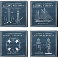 Framed Vintage Sailing Knots 4 Piece Canvas Print Set