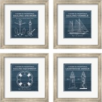 Framed Vintage Sailing Knots 4 Piece Framed Art Print Set