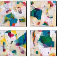 Framed 'Oide 4 Piece Canvas Print Set' border=