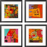 Framed Conversations in the Abstract 4 Piece Framed Art Print Set