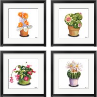 Framed Cactus Flowers 4 Piece Framed Art Print Set