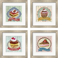 Framed 'Dessert 4 Piece Framed Art Print Set' border=