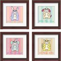 Framed 'Li'l Animals 4 Piece Framed Art Print Set' border=