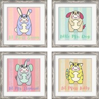 Framed 'Li'l Animals 4 Piece Framed Art Print Set' border=