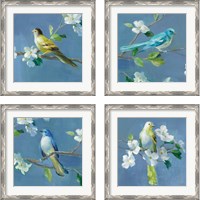 Framed 'Spring in the Neighborhood 4 Piece Framed Art Print Set' border=