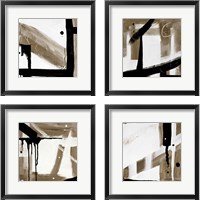 Framed Bold Abstract 4 Piece Framed Art Print Set
