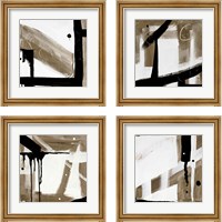 Framed Bold Abstract 4 Piece Framed Art Print Set
