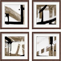 Framed 'Bold Abstract 4 Piece Framed Art Print Set' border=
