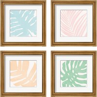 Framed 'Tropical Treasures Pastel 4 Piece Framed Art Print Set' border=
