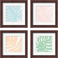 Framed 'Tropical Treasures Pastel 4 Piece Framed Art Print Set' border=