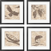 Framed 'Spirit Lodge 4 Piece Framed Art Print Set' border=