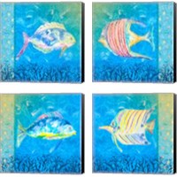 Framed Under the Sea 4 Piece Canvas Print Set