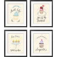 Framed 'Sweet Life  4 Piece Framed Art Print Set' border=