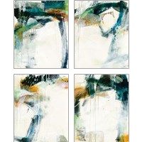 Framed 'Turbulence  4 Piece Art Print Set' border=