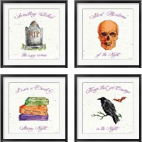 Framed 'Phantoms of the Night Color 4 Piece Framed Art Print Set' border=