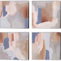 Framed 'Clay Blush 4 Piece Canvas Print Set' border=