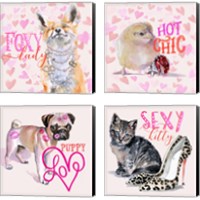 Framed Cute Couture 4 Piece Canvas Print Set