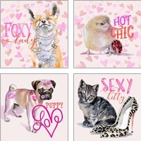 Framed Cute Couture 4 Piece Art Print Set