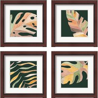 Framed 'Palm Grove 4 Piece Framed Art Print Set' border=
