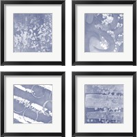 Framed 'Indigo Rule 4 Piece Framed Art Print Set' border=