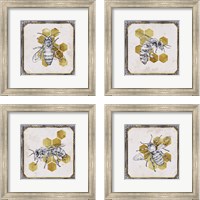 Framed 'Pursue Sweetness 4 Piece Framed Art Print Set' border=