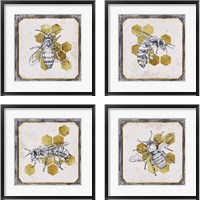 Framed 'Pursue Sweetness 4 Piece Framed Art Print Set' border=