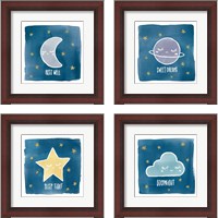 Framed 'Night Sky 4 Piece Framed Art Print Set' border=