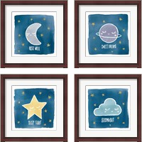 Framed 'Night Sky 4 Piece Framed Art Print Set' border=