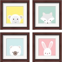 Framed Cuddly Animal 4 Piece Framed Art Print Set