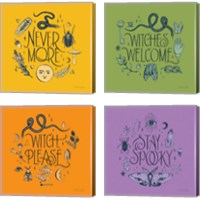 Framed 'Something Wicked 4 Piece Canvas Print Set' border=