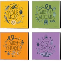 Framed Something Wicked 4 Piece Canvas Print Set