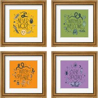 Framed 'Something Wicked 4 Piece Framed Art Print Set' border=