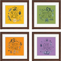 Framed 'Something Wicked 4 Piece Framed Art Print Set' border=