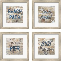 Framed Beach Path 4 Piece Framed Art Print Set