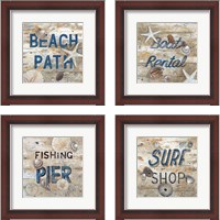 Framed Beach Path 4 Piece Framed Art Print Set