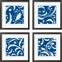 Framed Tangled In Blue 4 Piece Framed Art Print Set