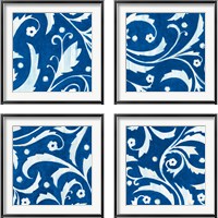 Framed Tangled In Blue 4 Piece Framed Art Print Set