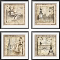 Framed City 4 Piece Framed Art Print Set