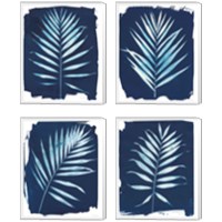 Framed 'Nature By The Lake - Frond 4 Piece Canvas Print Set' border=