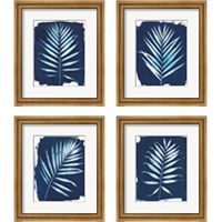 Framed 'Nature By The Lake - Frond 4 Piece Framed Art Print Set' border=