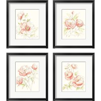Framed 'Watercolor Floral Variety 4 Piece Framed Art Print Set' border=