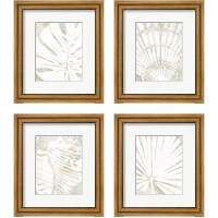 Framed Linen Tropical Silhouette 4 Piece Framed Art Print Set