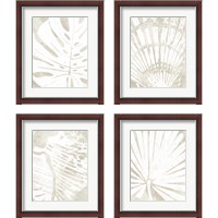 Framed Linen Tropical Silhouette 4 Piece Framed Art Print Set