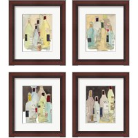 Framed 'Wines & Spirits 4 Piece Framed Art Print Set' border=